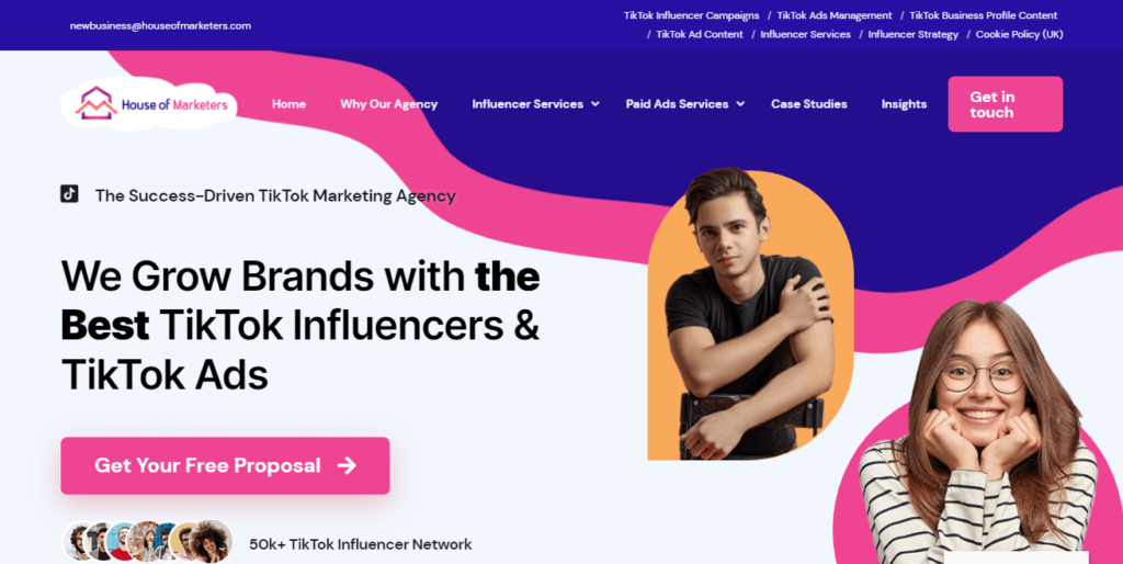 House of Marketers -UK’s leading TikTok influencer agency