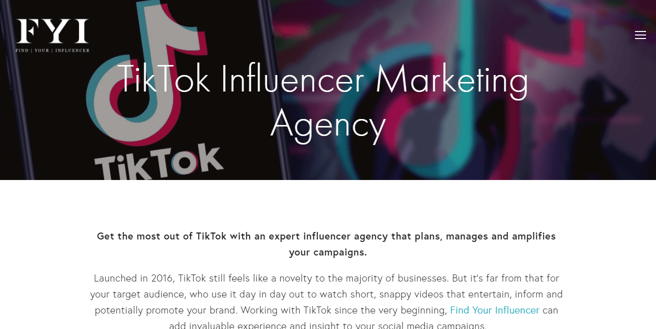 FYI manages and amplifies TikTok campaigns